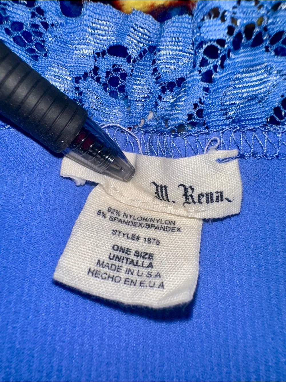 M. Rena Periwinkle Lace Trim Layering Tank Top! - Picture 2 of 3
